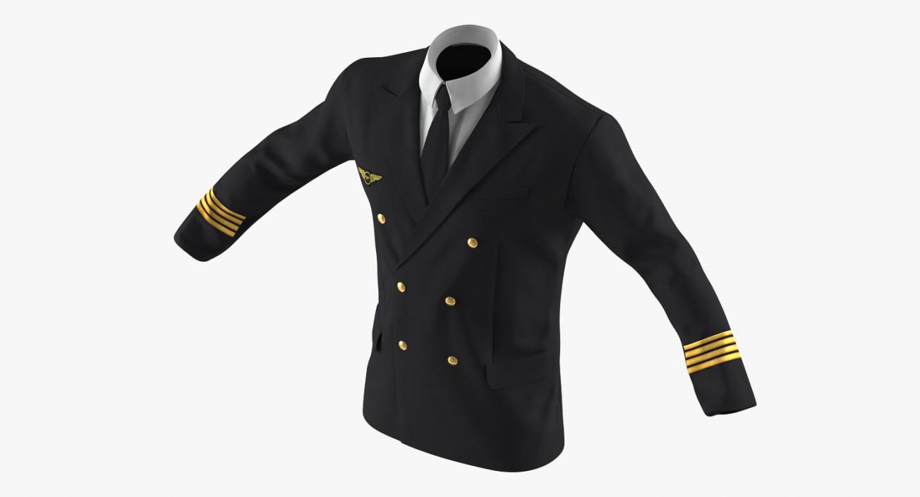 3D model Airline Pilot Jacket