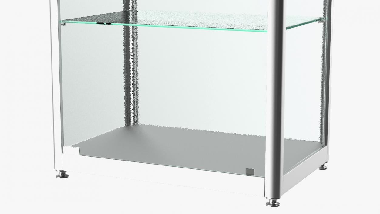 3D model Glass Display Case Wide Silver