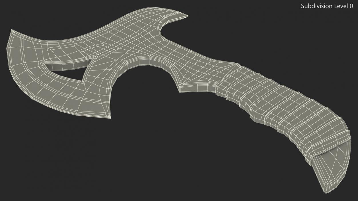 3D model Fantasy Throwing Axe