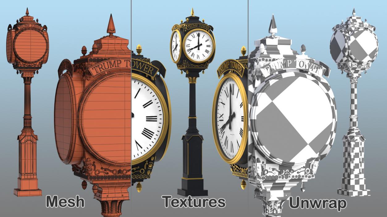 Trump Tower Clock 3D