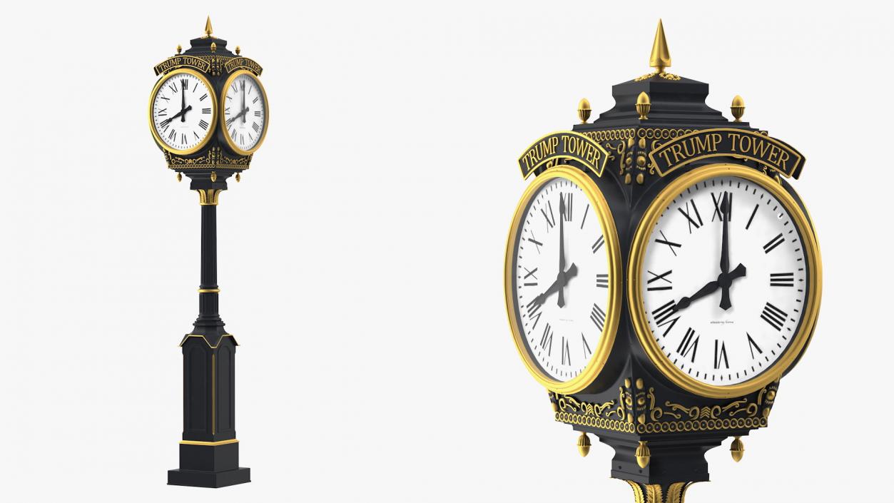 Trump Tower Clock 3D