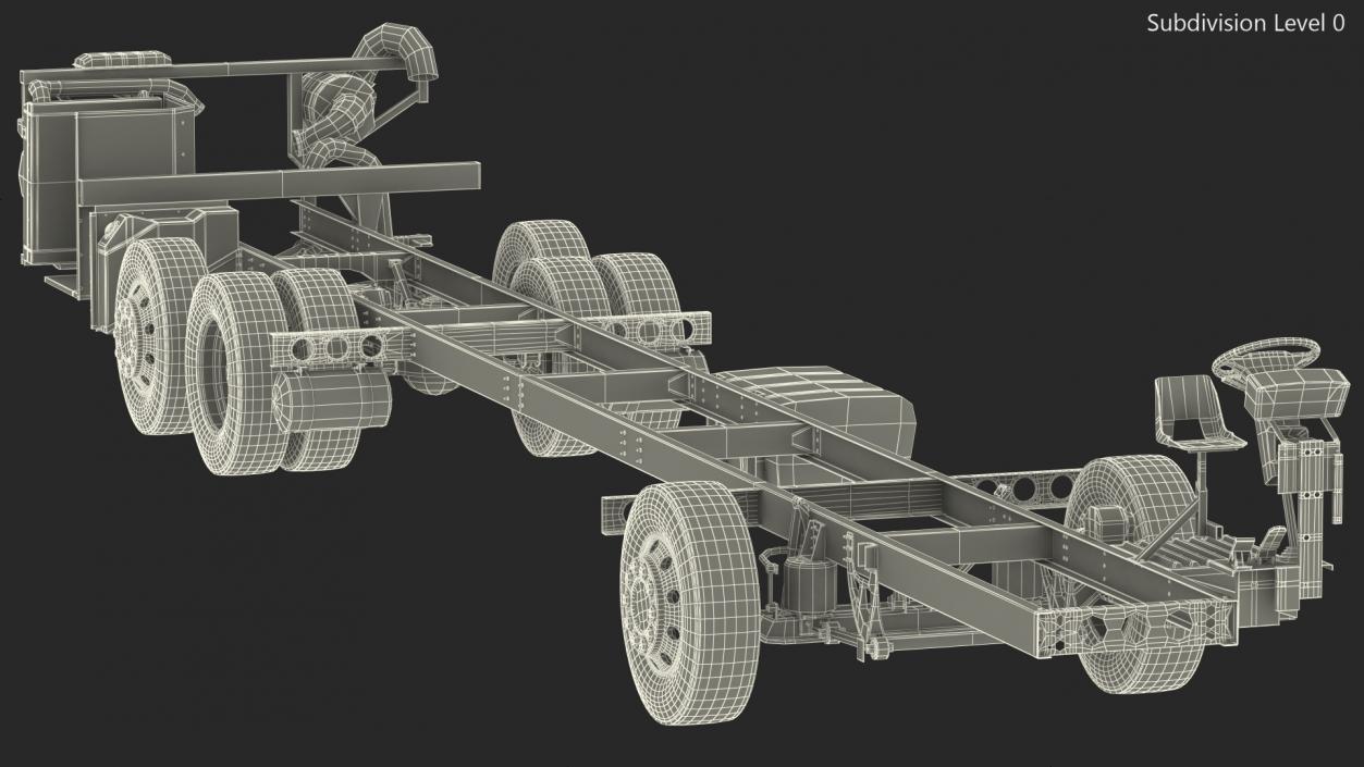 Bus Chassis  Rigged 3D model