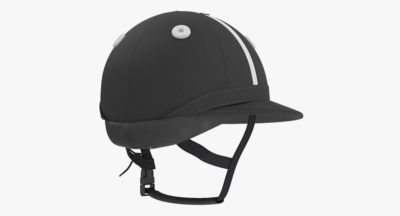 Polo Helmet Black Fabric 3D model