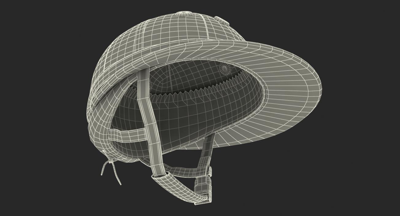 Polo Helmet Black Fabric 3D model