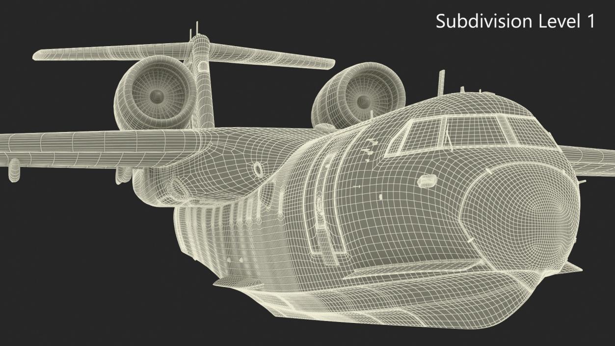 3D model Beriev Be 200 Altair Aircraft Rigged for Maya