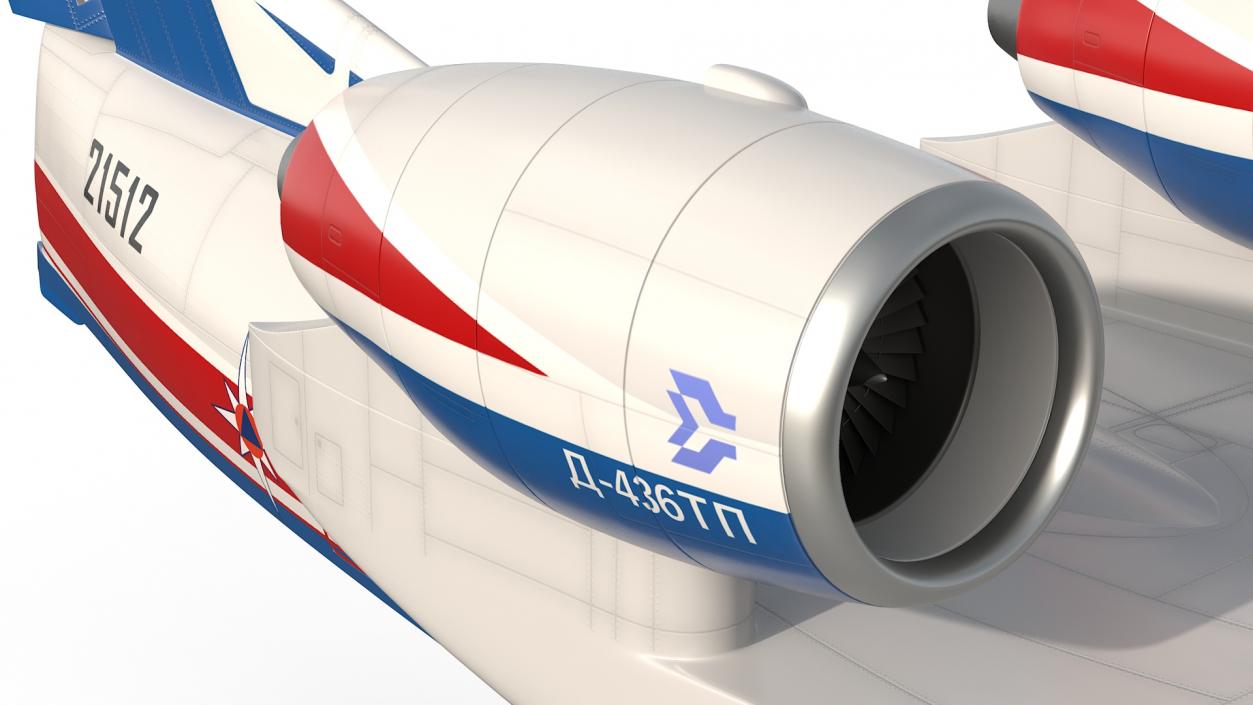 3D model Beriev Be 200 Altair Aircraft Rigged for Maya