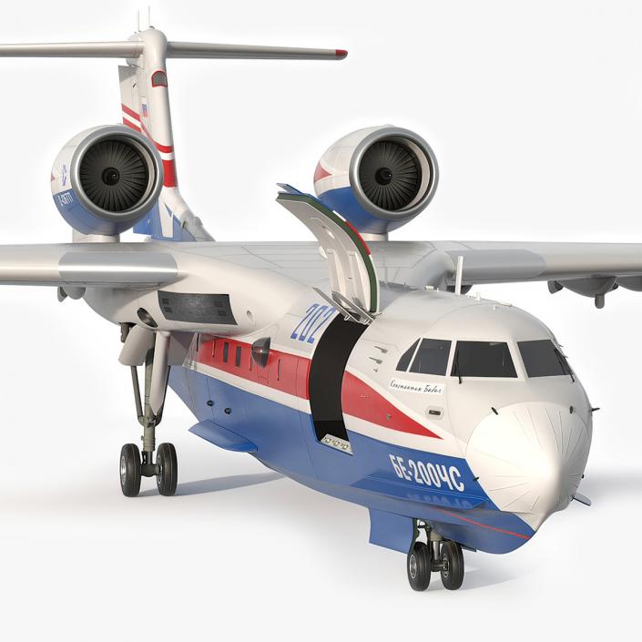 3D model Beriev Be 200 Altair Aircraft Rigged for Maya