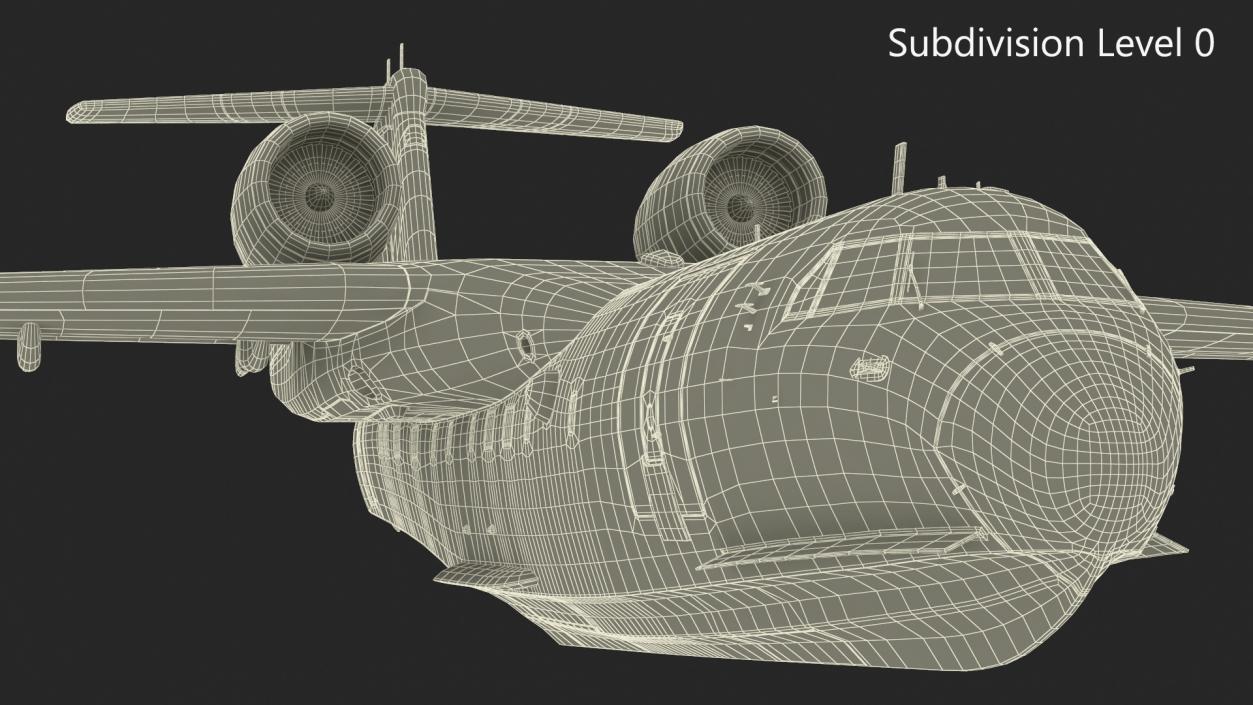 3D model Beriev Be 200 Altair Aircraft Rigged for Maya