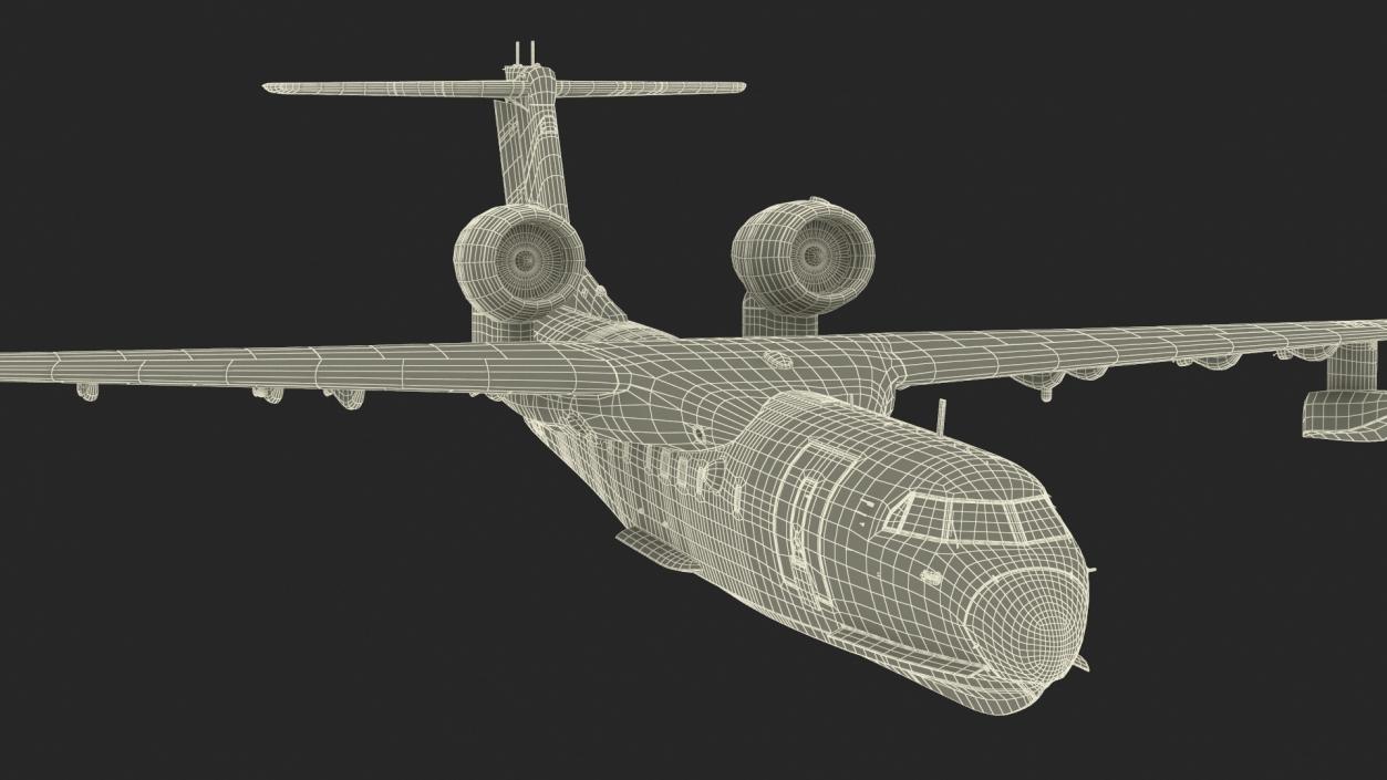 3D model Beriev Be 200 Altair Aircraft Rigged for Maya