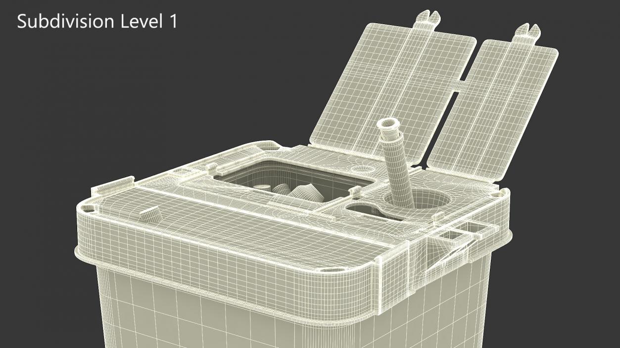 Biohazard Medical Container with Sharps 3D model