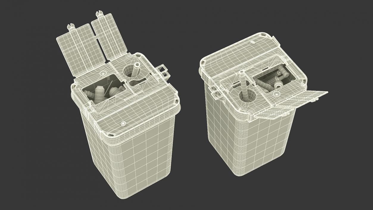 Biohazard Medical Container with Sharps 3D model