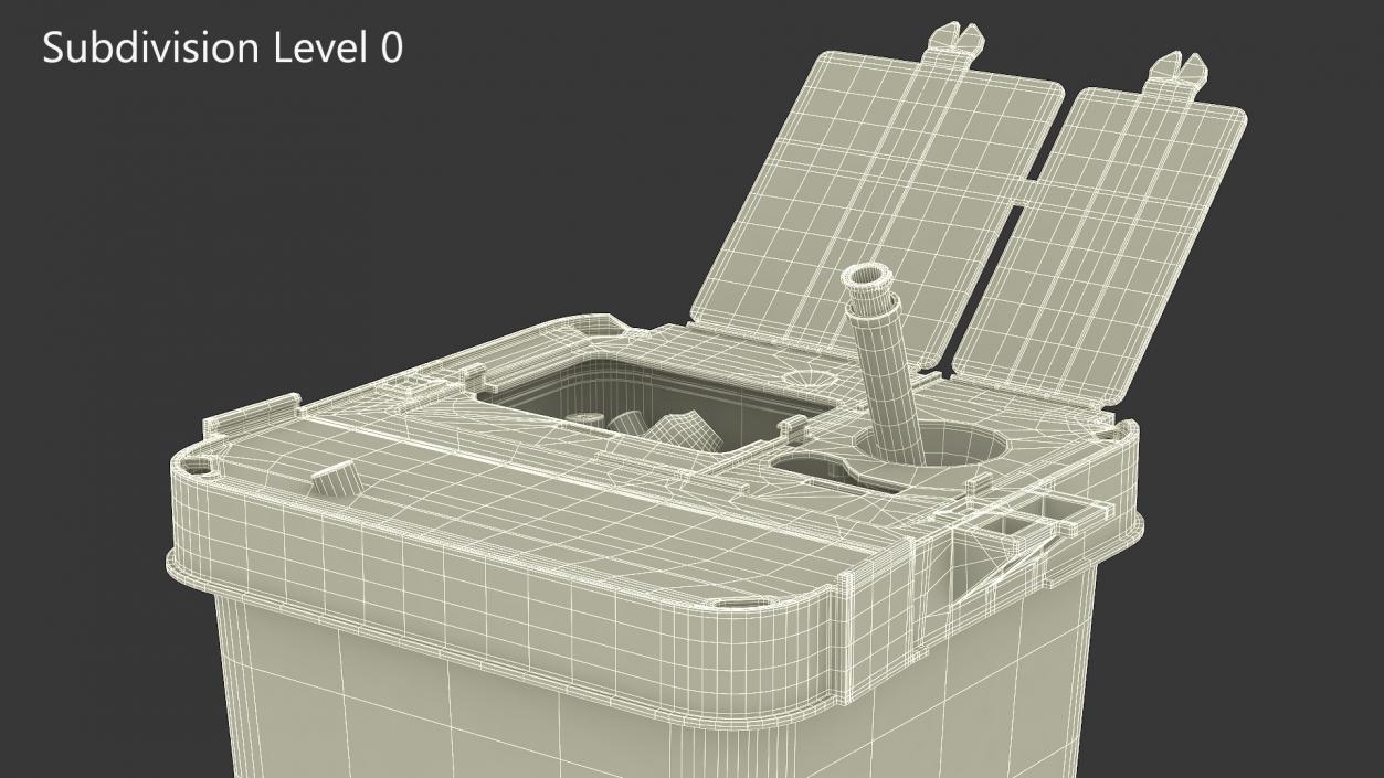 Biohazard Medical Container with Sharps 3D model