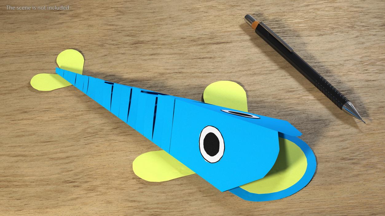 3D model Craft Paper Toy Fish