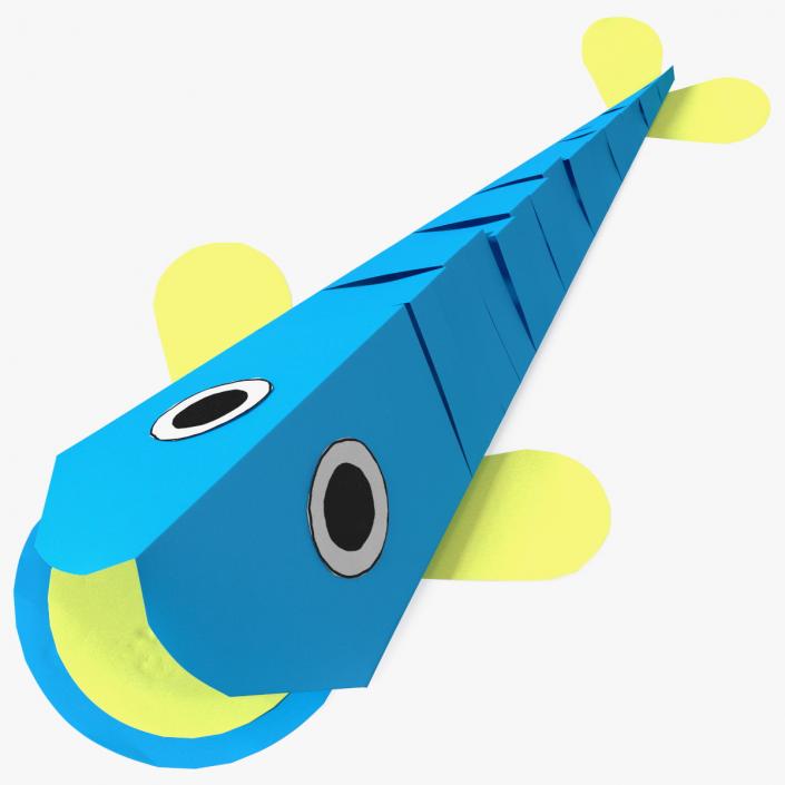 3D model Craft Paper Toy Fish