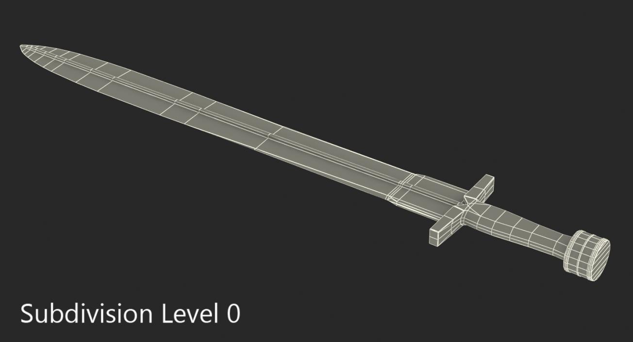 3D Greek Xiphos Sword model