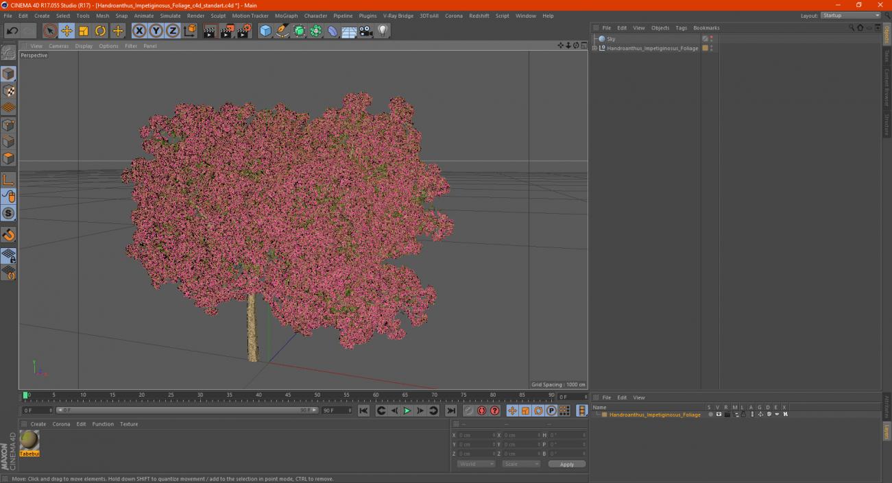 Handroanthus Impetiginosus Foliage 3D model