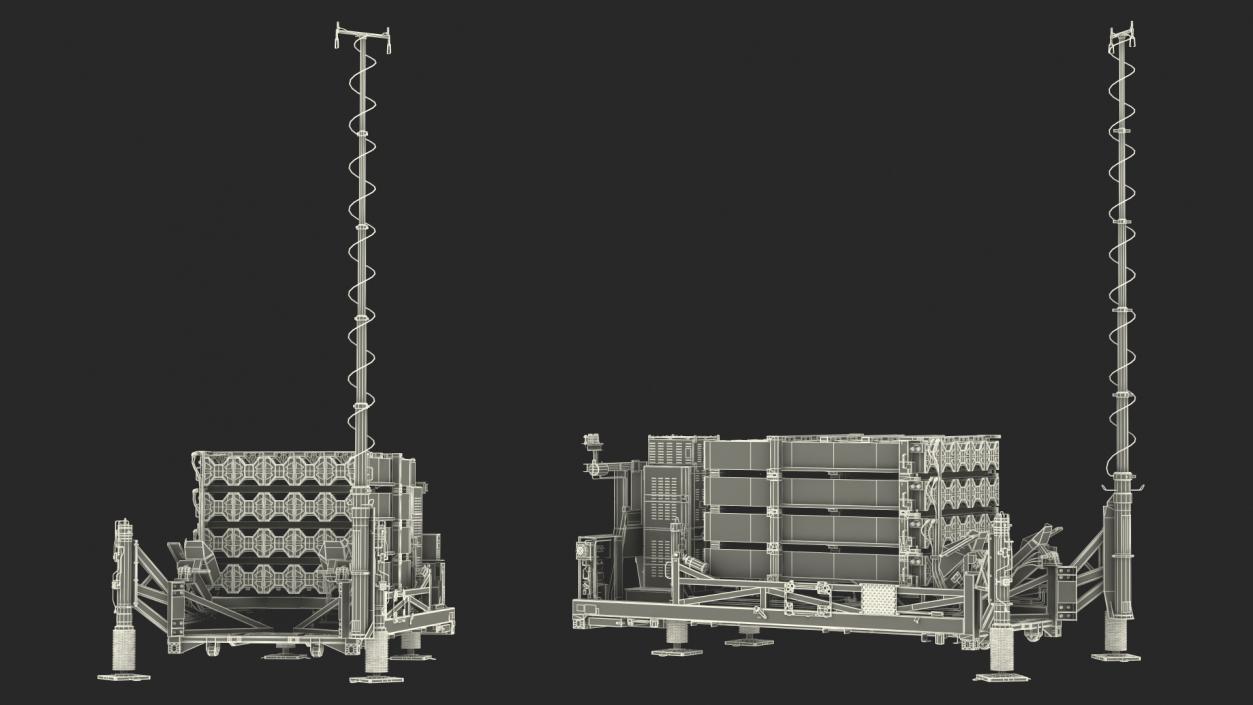 3D Iron Dome Air Defense Batteries Rigged model