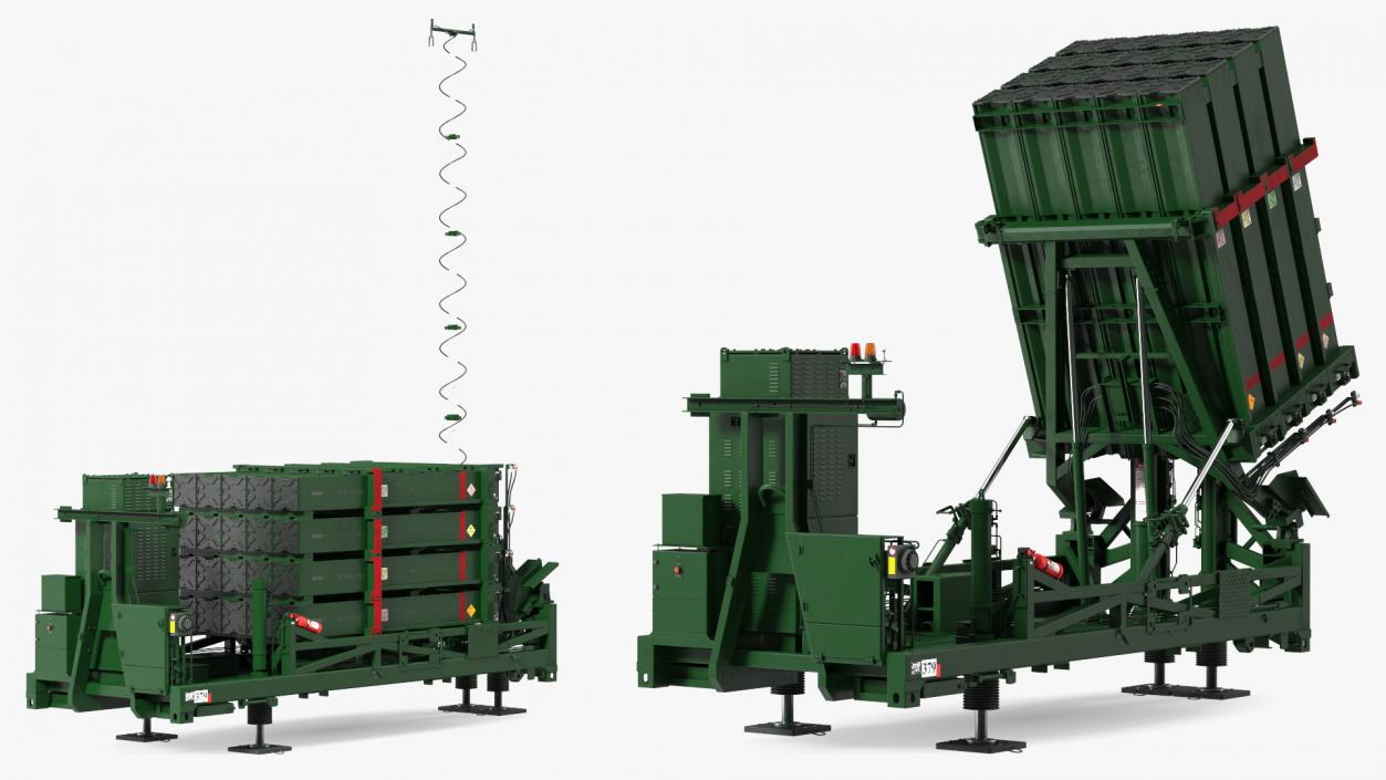 3D Iron Dome Air Defense Batteries Rigged model