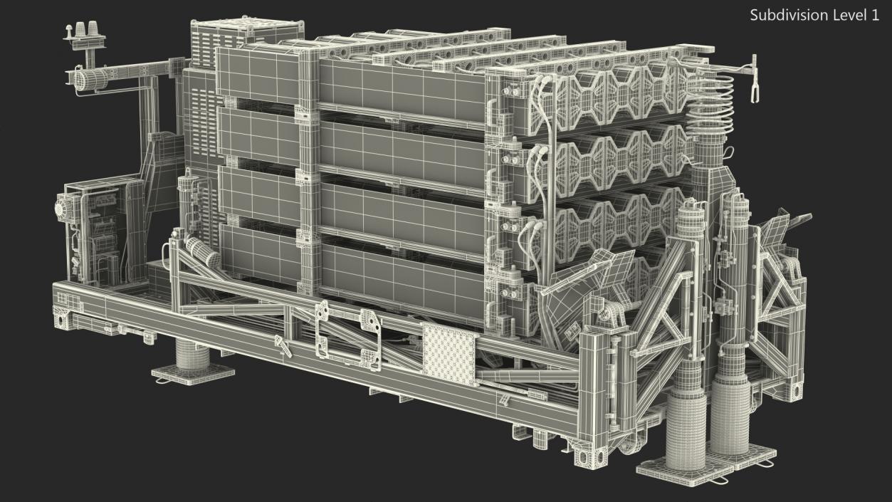 3D Iron Dome Air Defense Batteries Rigged model