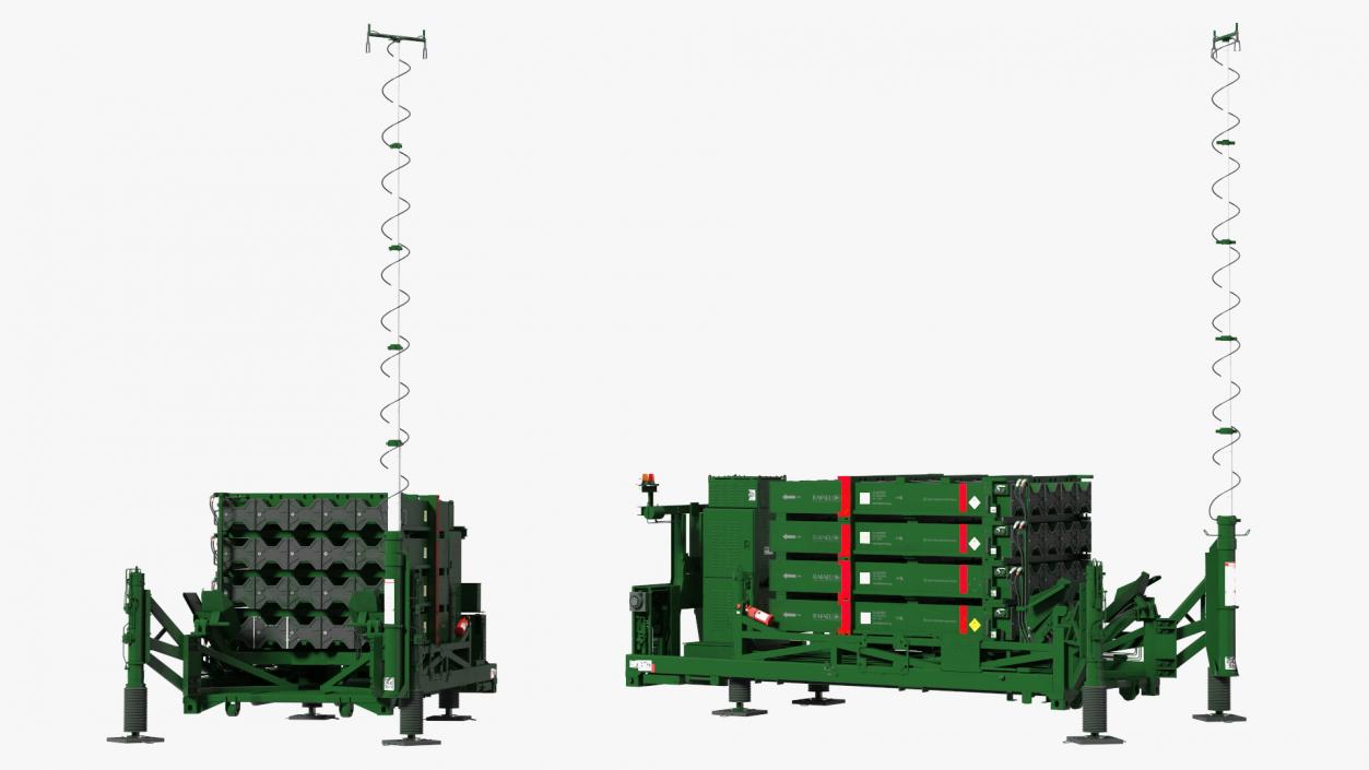 3D Iron Dome Air Defense Batteries Rigged model