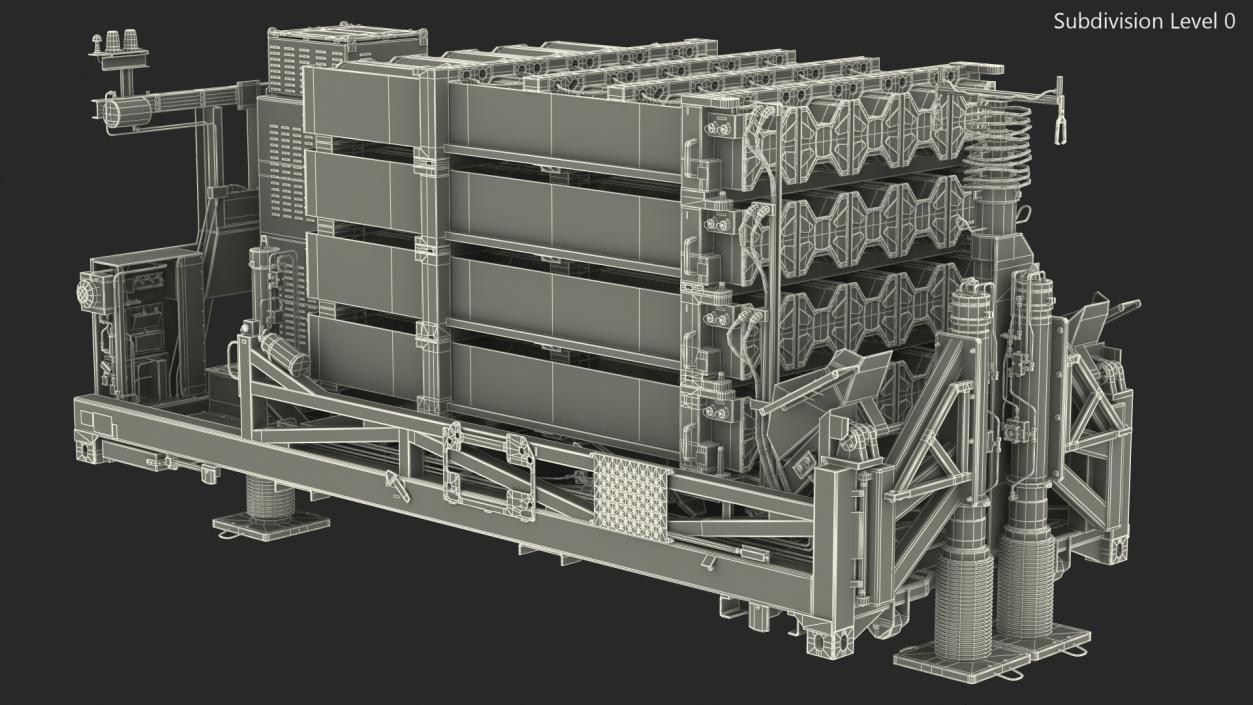 3D Iron Dome Air Defense Batteries Rigged model