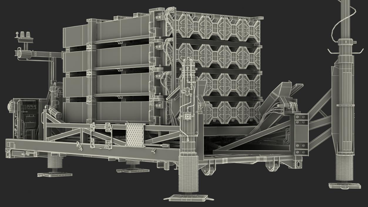 3D Iron Dome Air Defense Batteries Rigged model