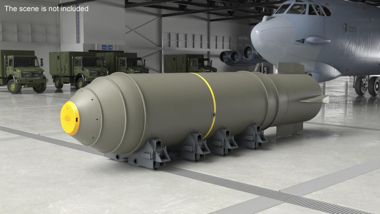 3D Military Thermonuclear Bomb MK-17 model