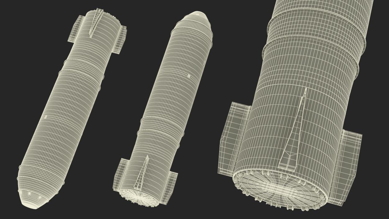 3D Military Thermonuclear Bomb MK-17 model