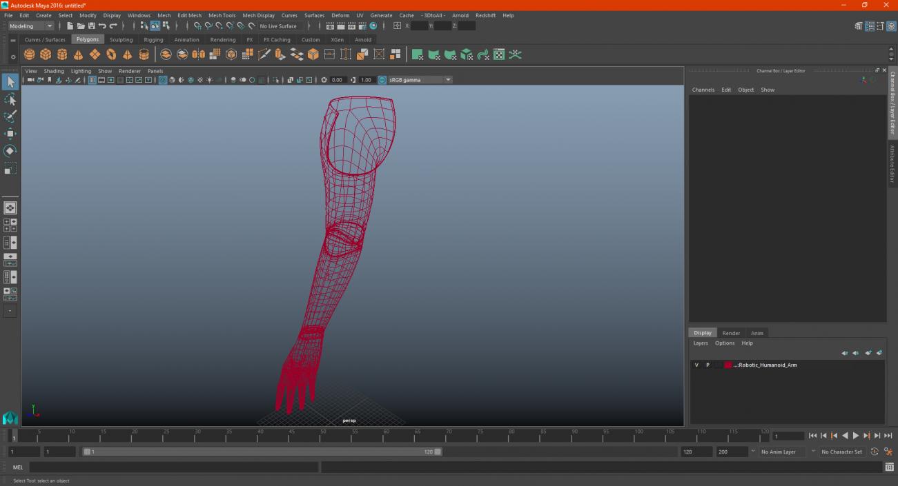 3D model Robotic Humanoid Arm