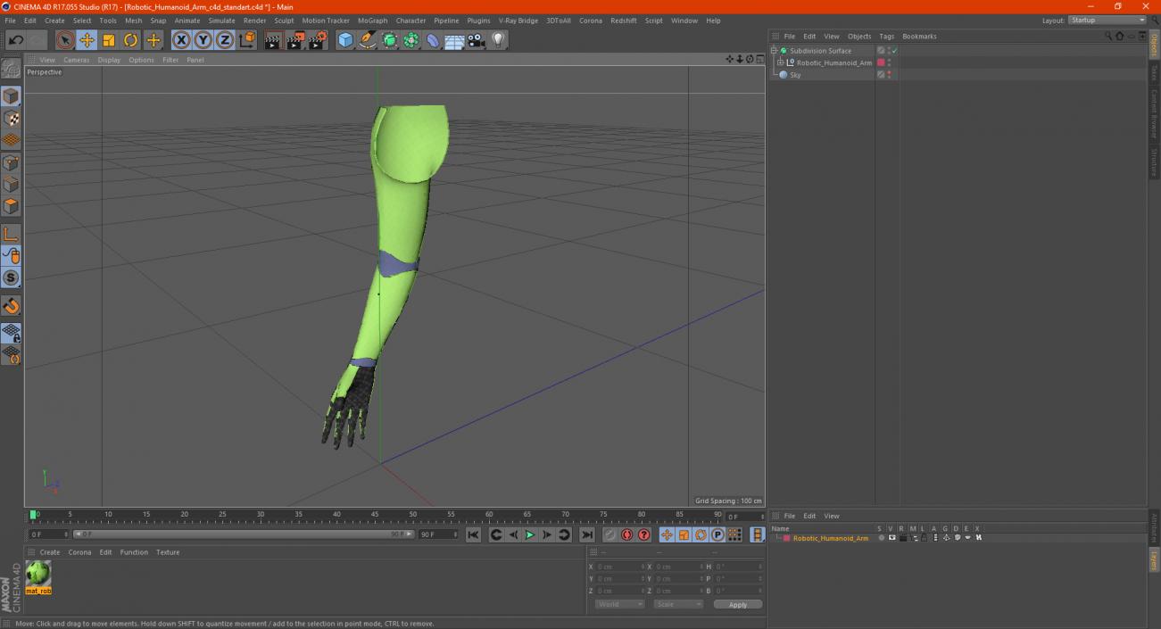 3D model Robotic Humanoid Arm