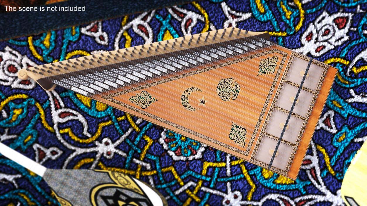 3D Kanun Turkish String Instrument