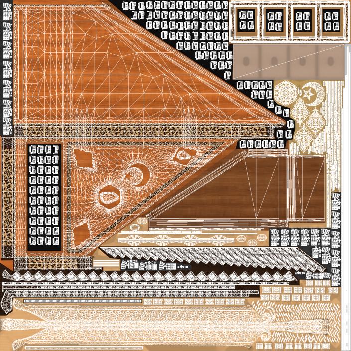 3D Kanun Turkish String Instrument