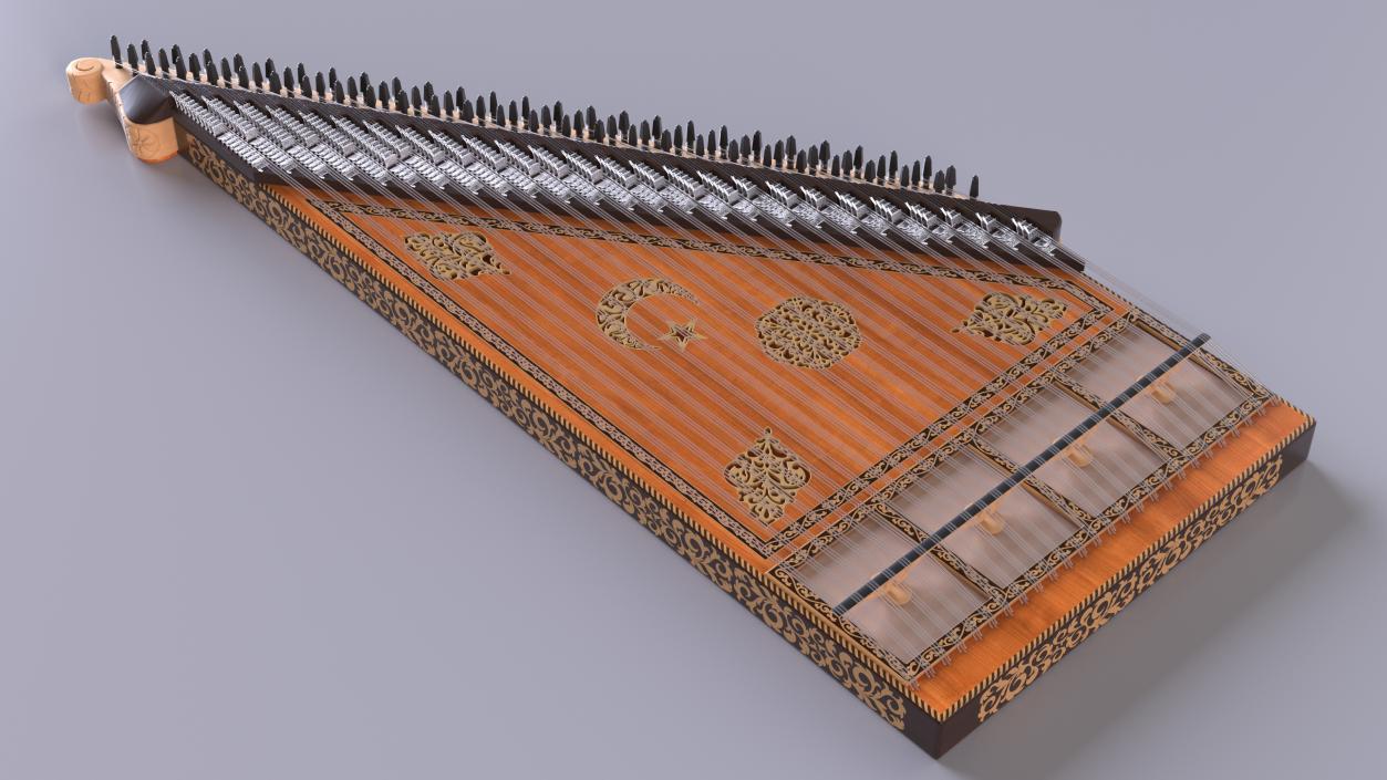 3D Kanun Turkish String Instrument