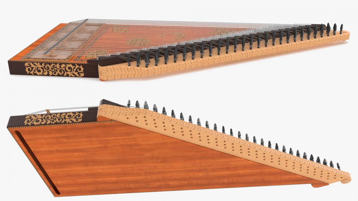 3D Kanun Turkish String Instrument