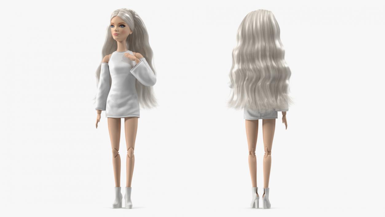 3D Barbie Doll With Long Hair