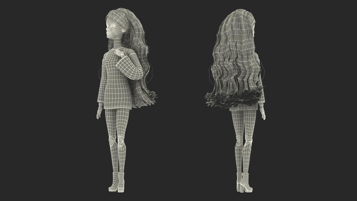 3D Barbie Doll With Long Hair