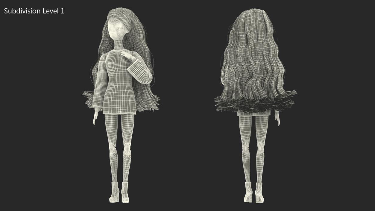 3D Barbie Doll With Long Hair