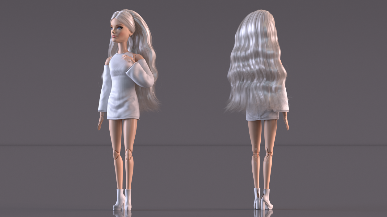 3D Barbie Doll With Long Hair