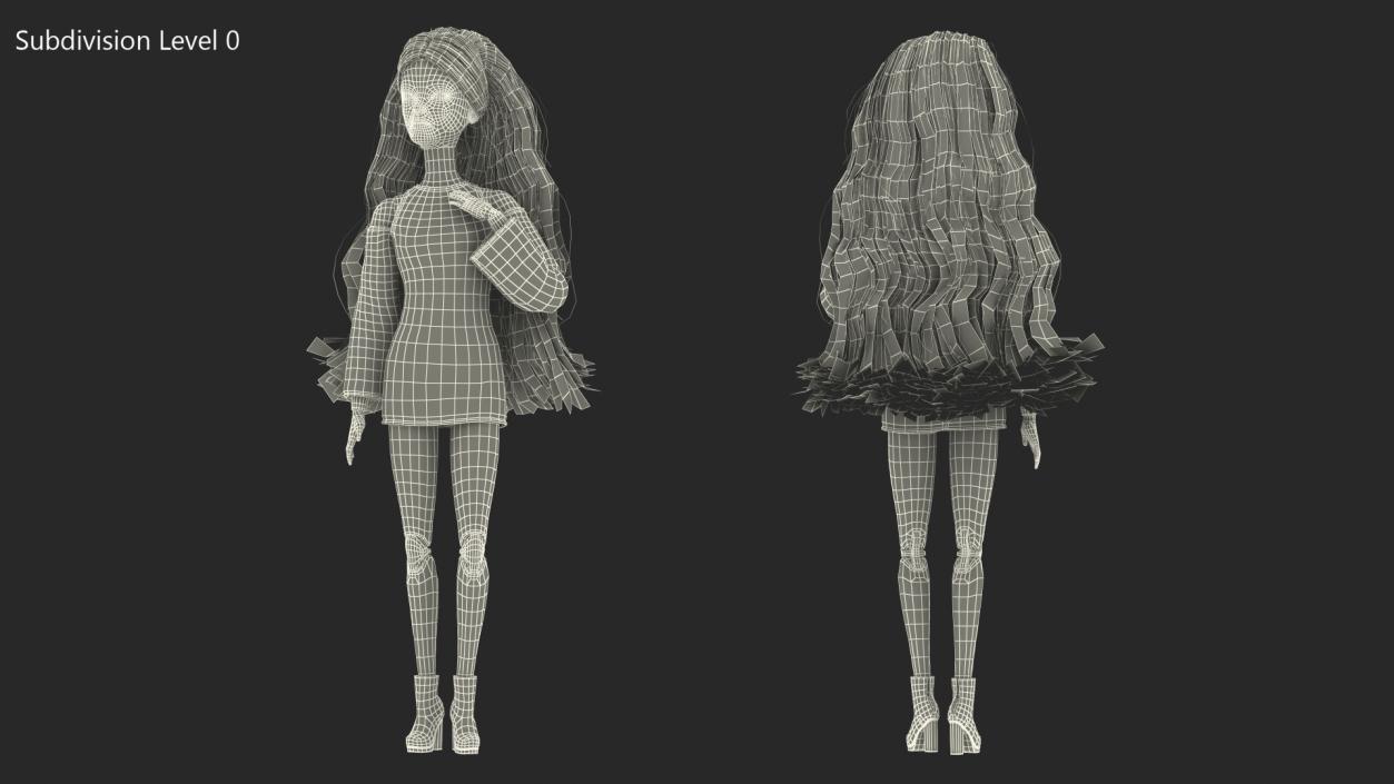 3D Barbie Doll With Long Hair