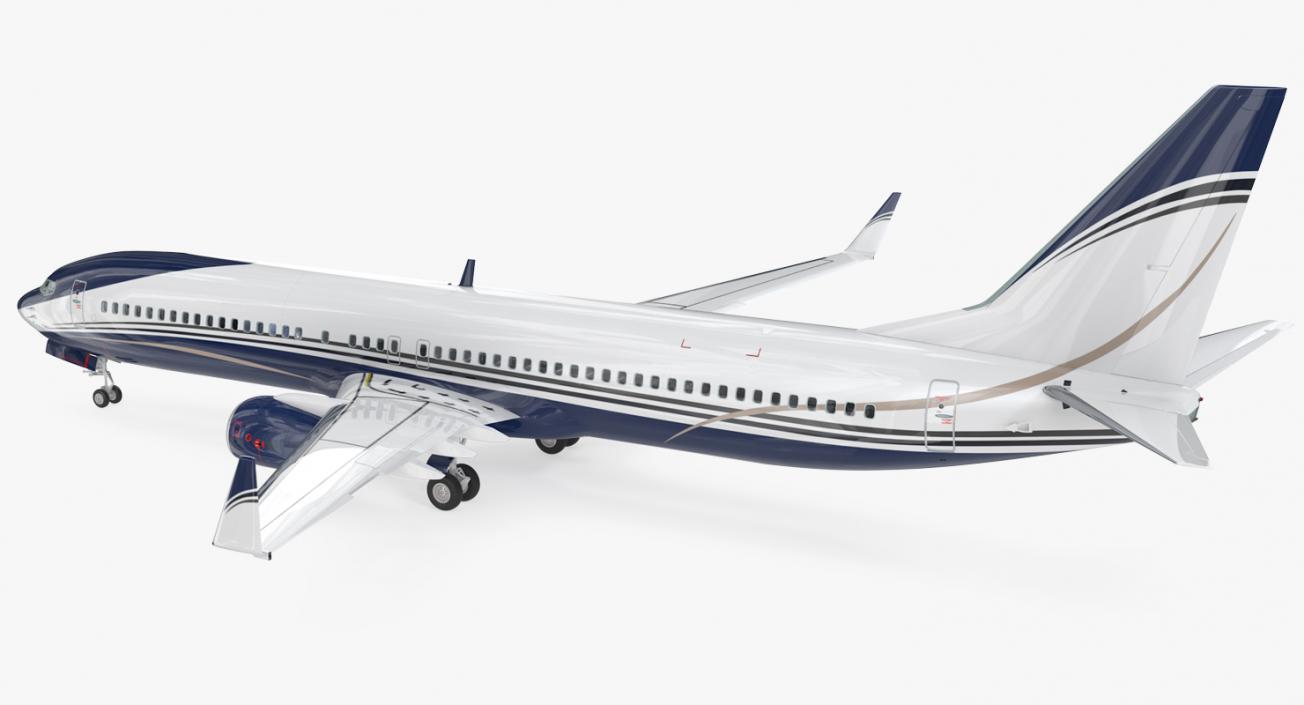 3D Boeing 737-900 with Interior Generic Rigged model