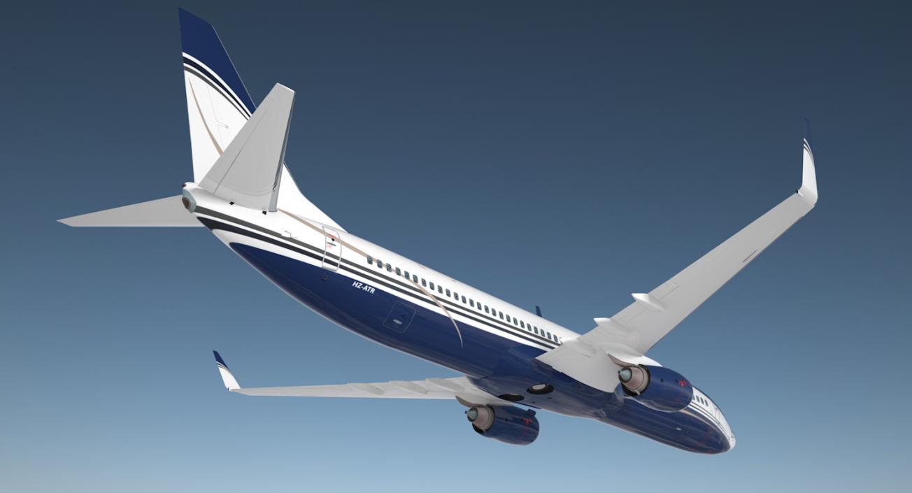 3D Boeing 737-900 with Interior Generic Rigged model