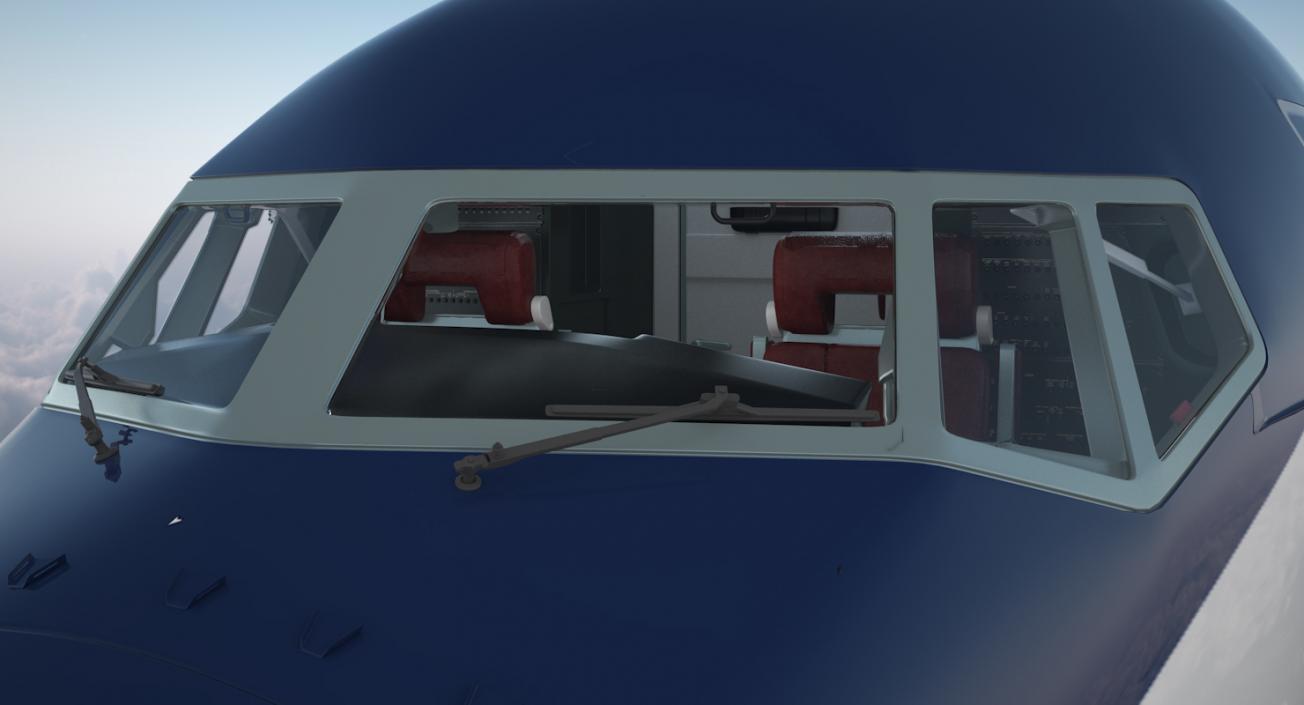 3D Boeing 737-900 with Interior Generic Rigged model