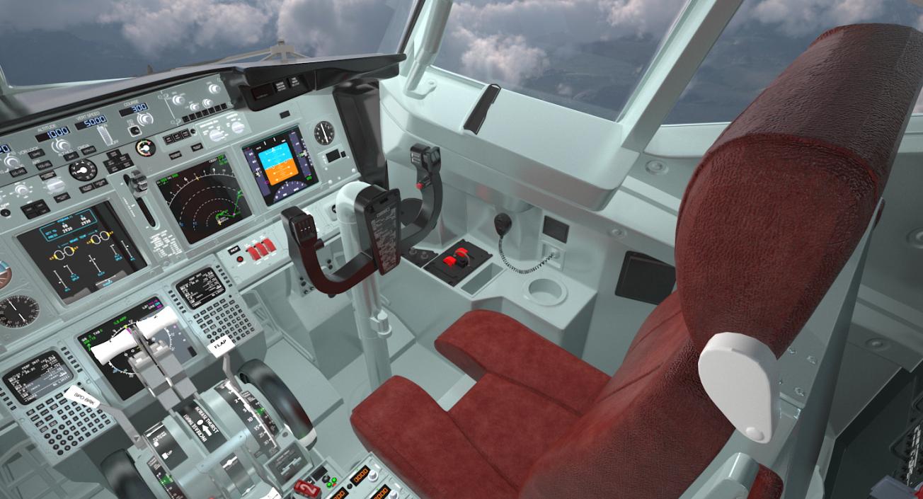 3D Boeing 737-900 with Interior Generic Rigged model