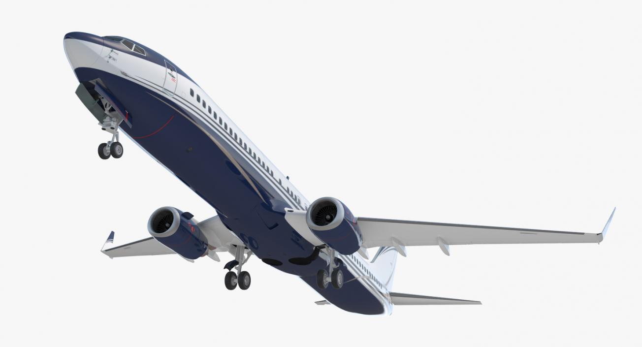 3D Boeing 737-900 with Interior Generic Rigged model