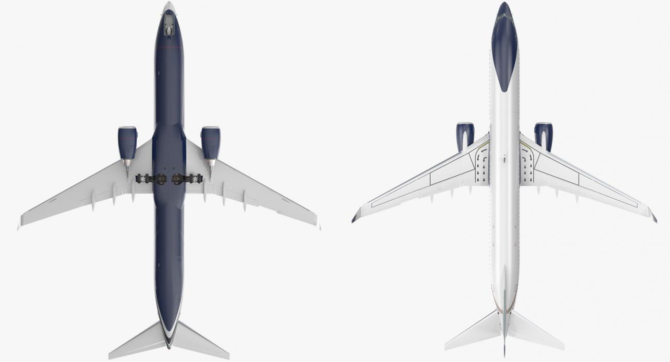 3D Boeing 737-900 with Interior Generic Rigged model