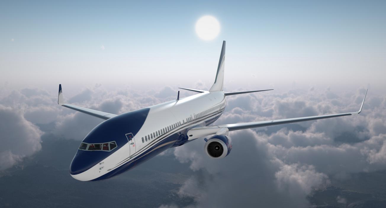 3D Boeing 737-900 with Interior Generic Rigged model