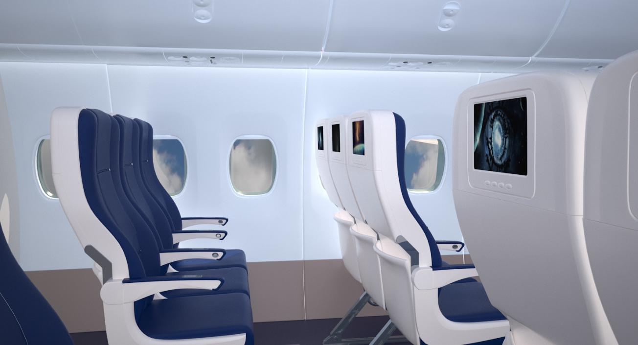 3D Boeing 737-900 with Interior Generic Rigged model