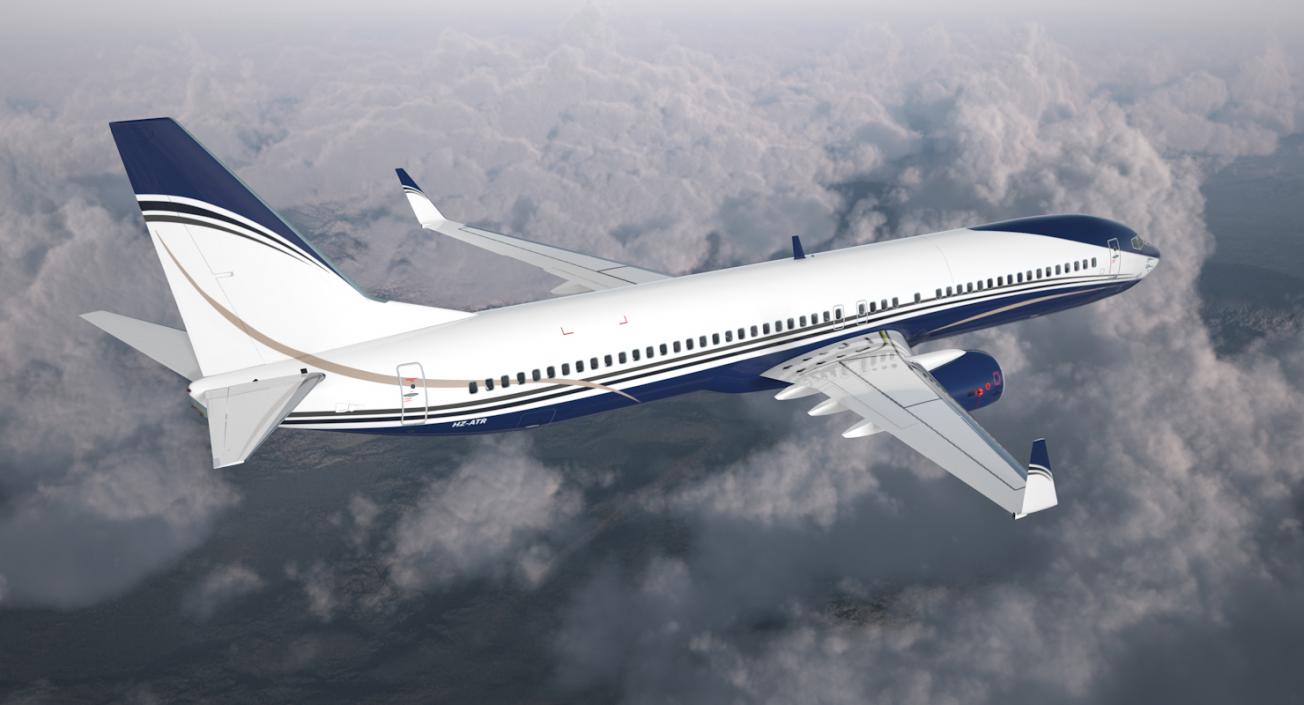 3D Boeing 737-900 with Interior Generic Rigged model