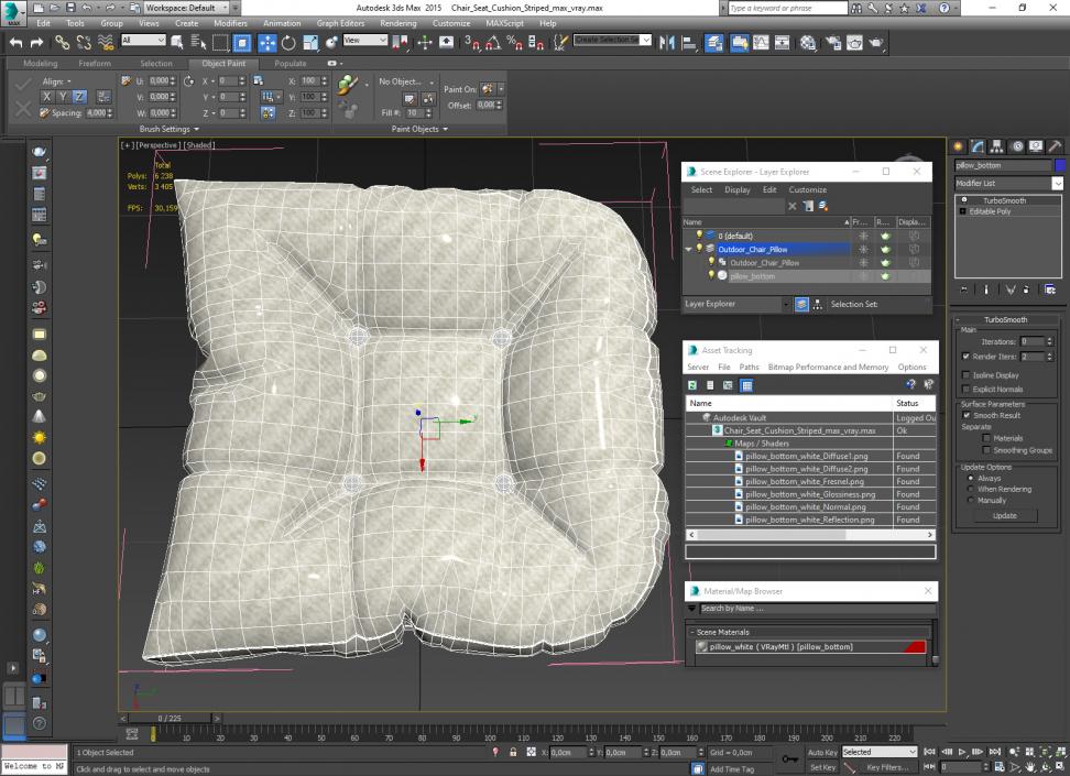 3D Outdoor Chair Pillow(1) model