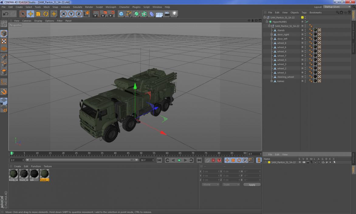 3D model SAM Pantsir S1 SA-22